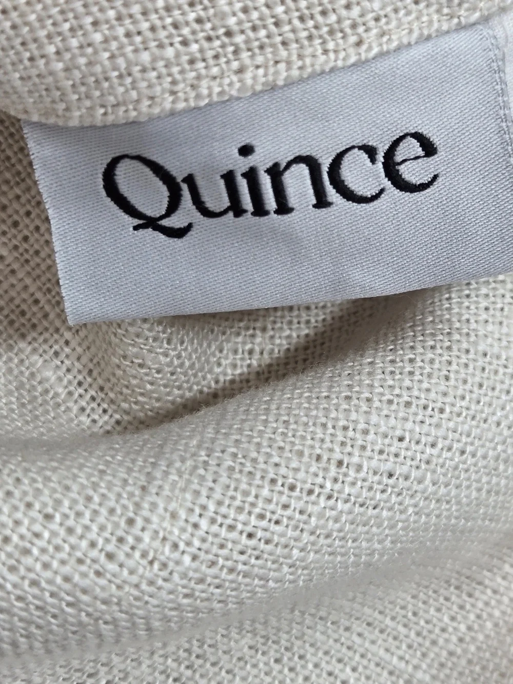 QUINCE Set Of 2 48x96 Heavyweight European Linen Curtains Sand 0177